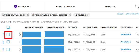 Invoice reconciliation for shipping carriers