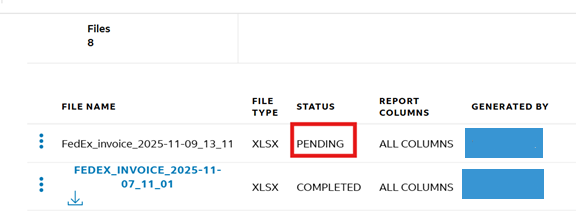 Reconcile parcel invoice