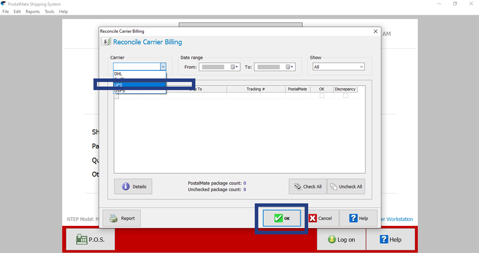 Reconcile shipping bill invoices