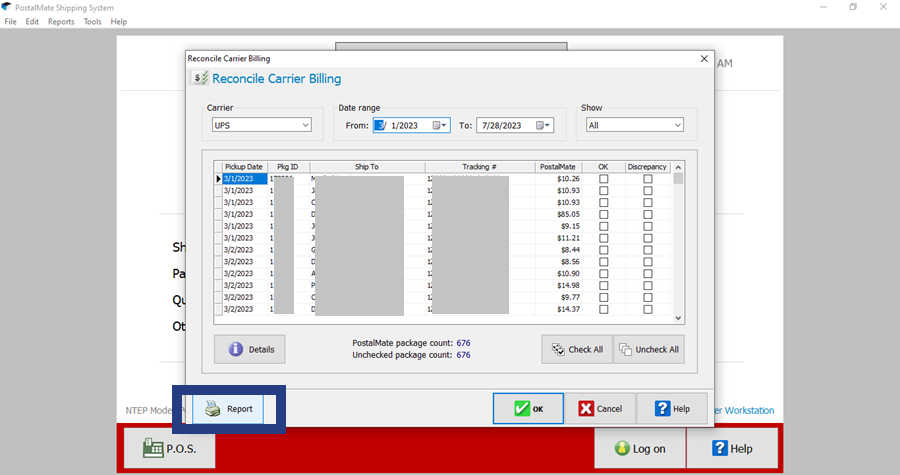 Automated shipping bill reconciliation